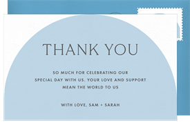 'Arched Windows' Wedding Thank You Note