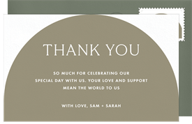 'Arched Windows' Wedding Thank You Note