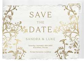 'Golden Branches' Wedding Save the Date