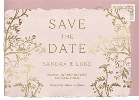 'Golden Branches' Wedding Save the Date