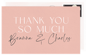 'Glamour' Wedding Thank You Note