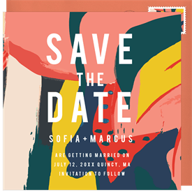 'Bold Abstract' Wedding Save the Date