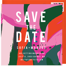 'Bold Abstract' Wedding Save the Date