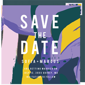 'Bold Abstract' Wedding Save the Date