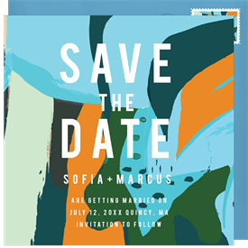 'Bold Abstract' Wedding Save the Date