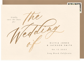 'Cursive Wedding' Wedding Save the Date