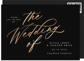 'Cursive Wedding' Wedding Save the Date