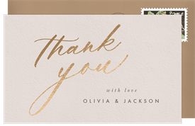 'Cursive Wedding' Wedding Thank You Note