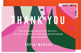 'Bold Abstract' Wedding Thank You Note
