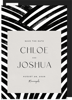 'Artsy Abstract' Wedding Save the Date