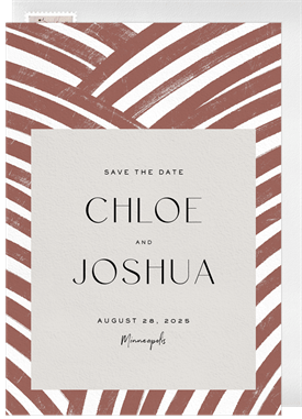 'Artsy Abstract' Wedding Save the Date