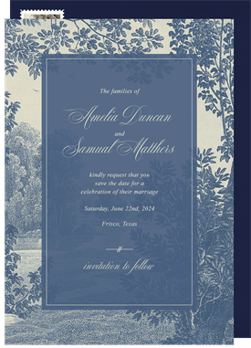 'Idyllic Garden' Wedding Save the Date