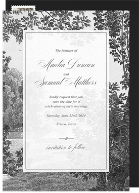 'Idyllic Garden' Wedding Save the Date