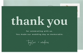 'Stated Union' Wedding Thank You Note