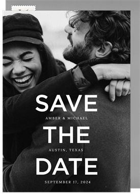 'Stacked' Wedding Save the Date