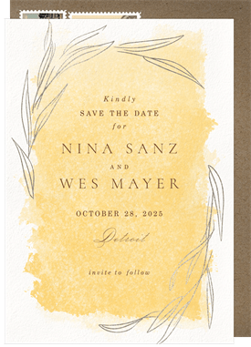 'Whimsical Greenery' Wedding Save the Date