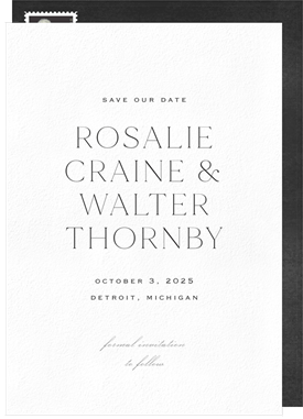 'Modern Nobility' Wedding Save the Date