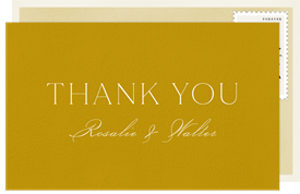 'Modern Nobility' Wedding Thank You Note