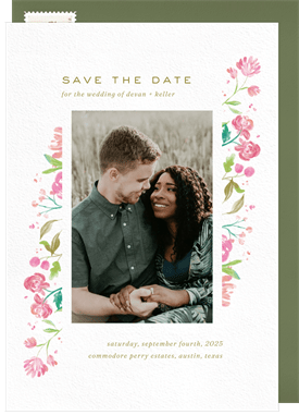 'Cascading' Wedding Save the Date