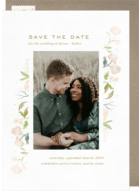 'Cascading' Wedding Save the Date