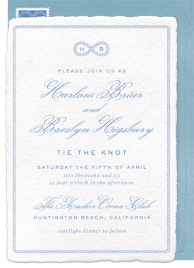 'Nautical Infinity Knot' Wedding Invitation
