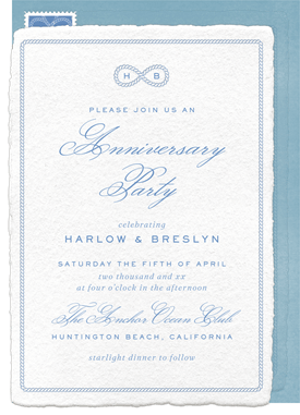 'Nautical Infinity Knot' Anniversary Party Invitation
