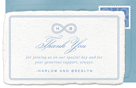 'Nautical Infinity Knot' Wedding Thank You Note