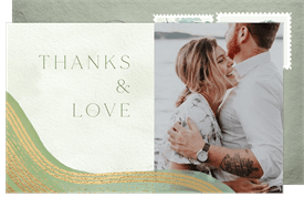 'Graceful Geology' Wedding Thank You Note