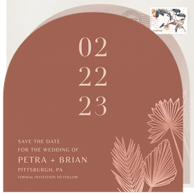 'Boho Palms' Wedding Save the Date