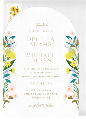 'Romantic Secret Garden' Wedding Invitation