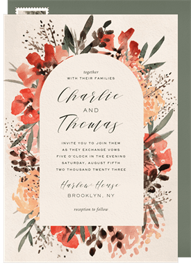 'Spring Bouquet' Wedding Invitation