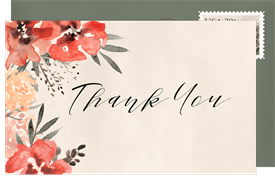 'Spring Bouquet' Wedding Thank You Note