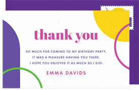 'Balanced Shapes' Adult Birthday Thank You Note