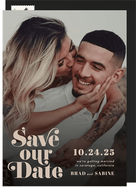 'Mister and Missus' Wedding Save the Date