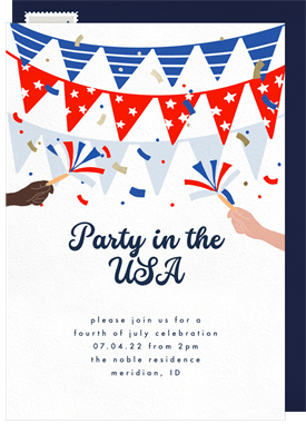 'Party In The USA' Fourth of July Invitation