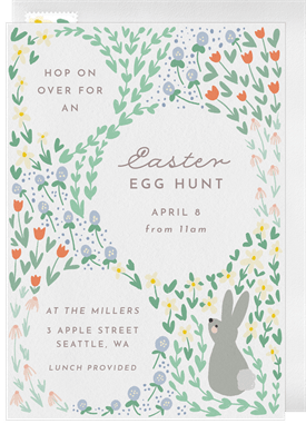 'Sweet Bunny' Easter Invitation
