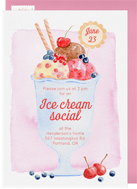 'Ice Cream Soda' Entertaining Card