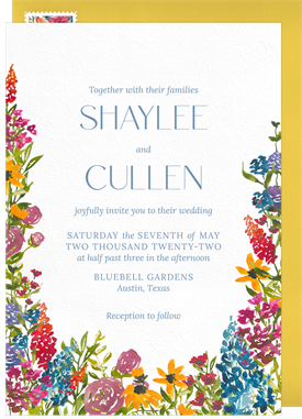 'Wild Wildflowers' Wedding Invitation