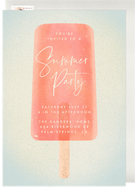 'Refreshing Popsicle' Summer Party Invitation