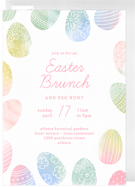 'Painted Eggs' Easter Invitation