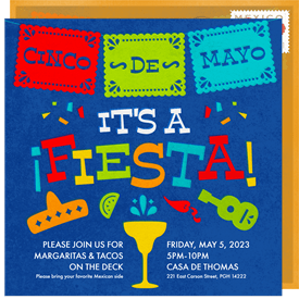 'It's A Fiesta!' Cinco de Mayo Invitation