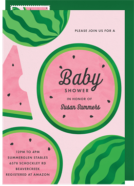 'Classic Watermelon' Baby Shower Invitation