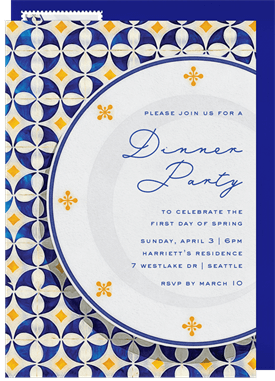 'Fancy Dinner' Entertaining Invitation