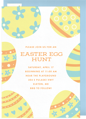 'Patterned Eggs' Easter Invitation