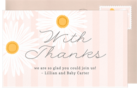 'Cheerful Daisies' Baby Shower Thank You Note