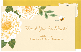 'Baby Bee' Baby Shower Thank You Note