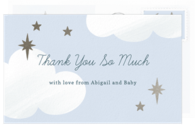 'Simply Over The Moon' Baby Shower Thank You Note