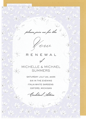 'Floating Blossoms' Vow Renewal Invitation