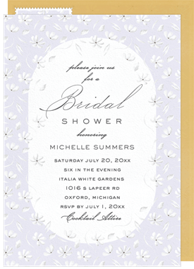 'Floating Blossoms' Bridal Shower Invitation