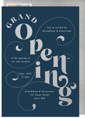 'Grand Swirl' Grand opening Invitation